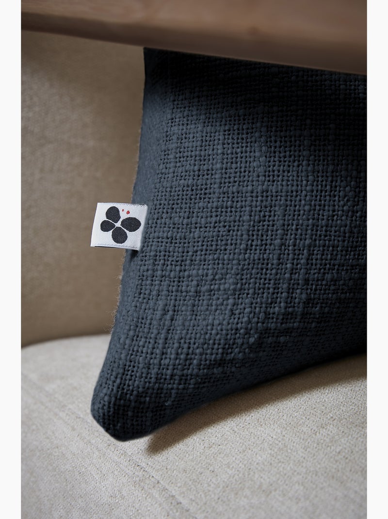 Coussin Déhoussable – 100 % Coton Texturé – Sixtine Bleu foncé - Kiabi