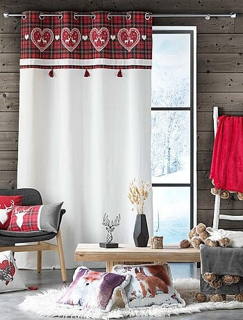 Coussin dehoussable 30 x 50 cm chambray Cosy home cerf