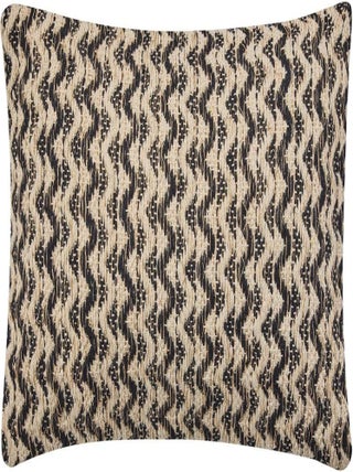 Coussin Déhoussable 30x50 cm Coton/Polyester Fantaisie LOUMEO Noir