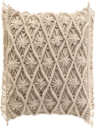 Coussin Déhoussable 30x50 cm en Coton Macramé Indy | Élégance et Confort Bohème