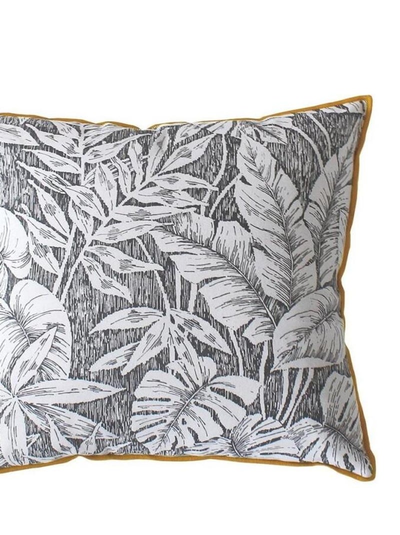 Coussin déhoussable 40x40 cm Bundi gris foncé coton Gris - Kiabi