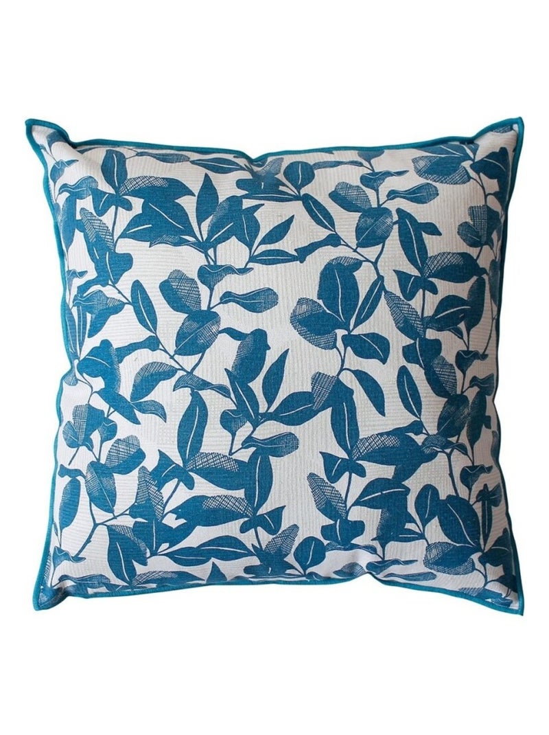 Coussin déhoussable 40x40 cm Gaia canard coton Bleu - Kiabi