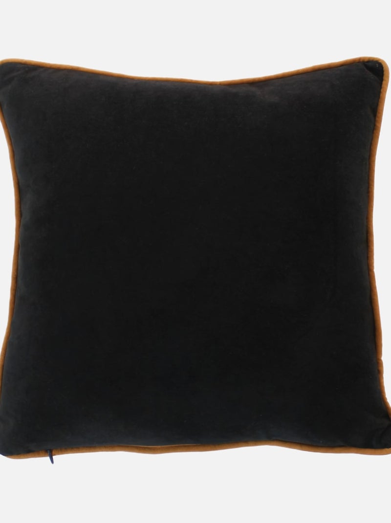 Coussin déhoussable 40x40cm en velours Noir - Kiabi
