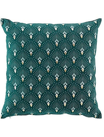 Coussin dehoussable 45 x 45 cm coton imprime or Alden