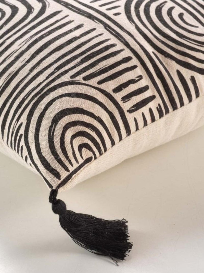 Coussin déhoussable 45x45 cm Pandore noir Beige - Kiabi