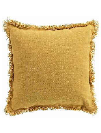 Coussin déhoussable à franges