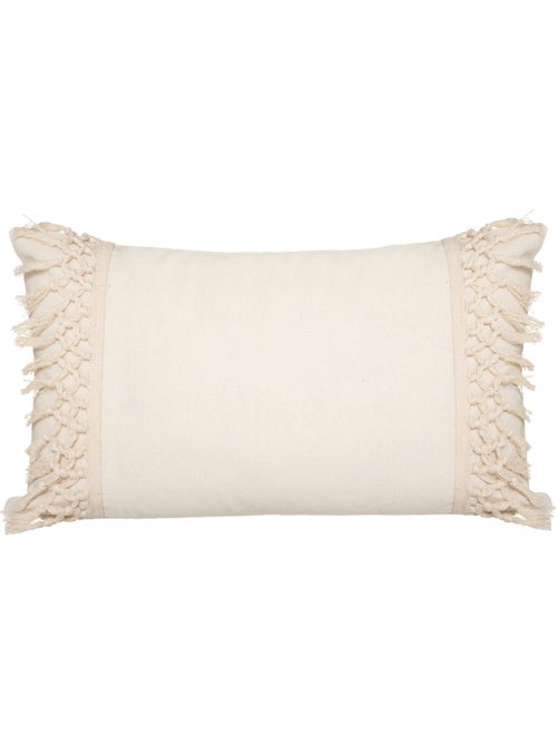 Coussin déhoussable à franges MACRA - Kiabi