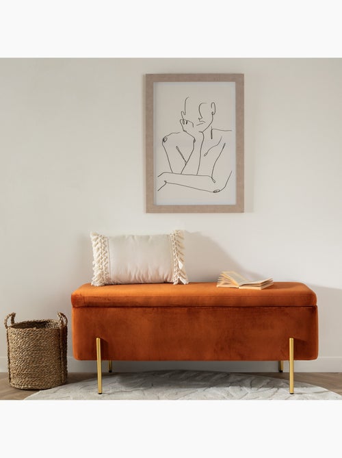 Coussin déhoussable à franges MACRA - Kiabi