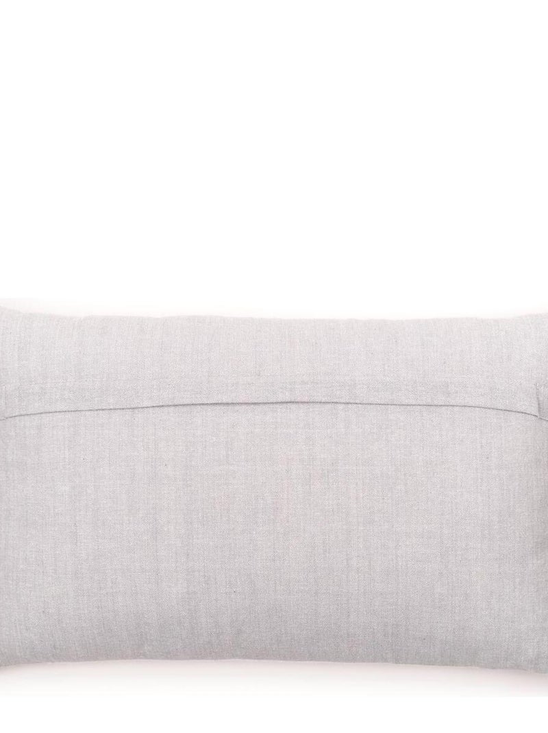 Coussin déhoussable avec broderie coton Uni CHARME Gris clair - Kiabi