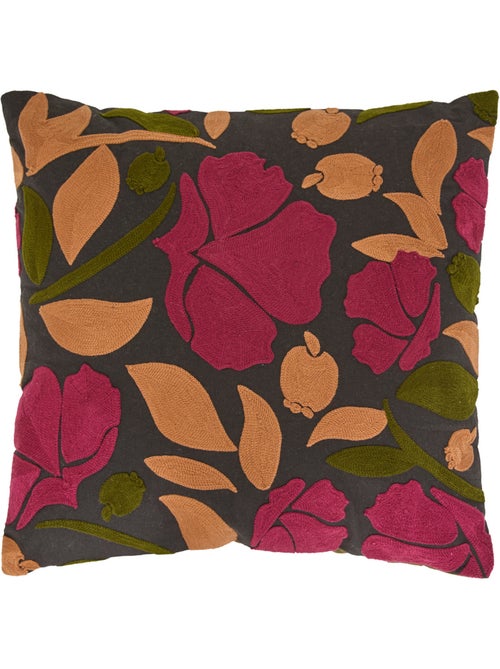 Coussin déhoussable avec broderies florales BELLISSIMA - Kiabi Coussin déhoussable avec broderies florales BELLISSIMA - Kiabi