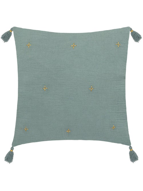 Coussin déhoussable avec broderies JAMANA - Kiabi Coussin déhoussable avec broderies JAMANA - Kiabi