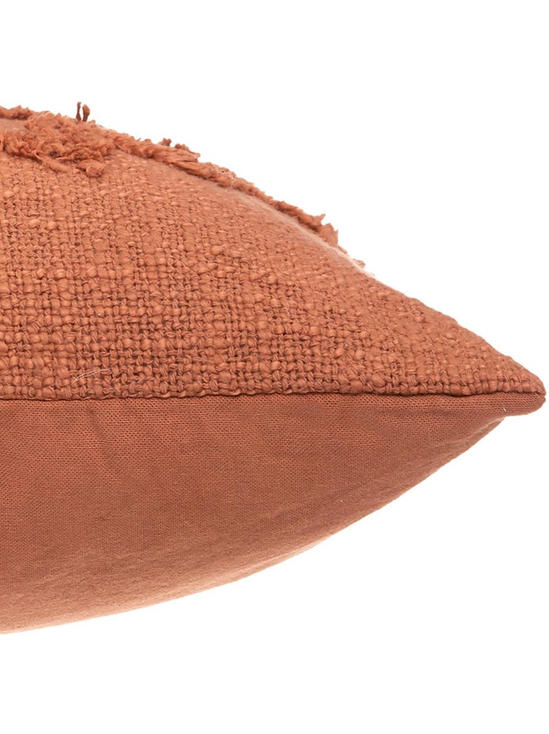 Coussin déhoussable avec motif tufté INCA Terracotta - Kiabi
