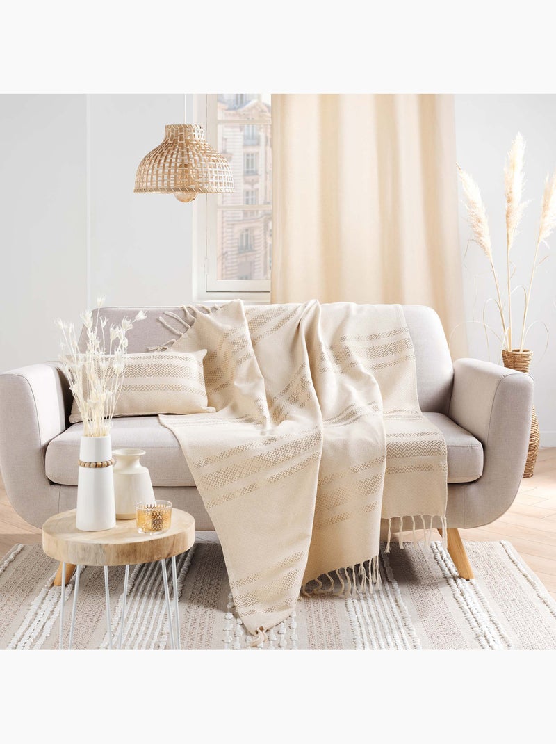 Coussin déhoussable Beige coquille - Kiabi