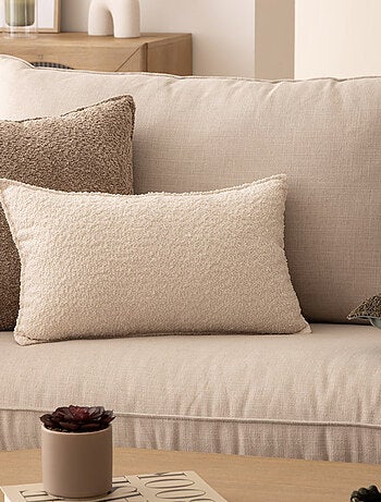 Coussin déhoussable bouclette rectangle
