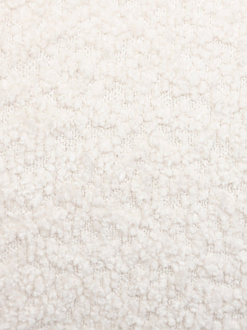 Coussin déhoussable bouclette rectangle Beige chiné - Kiabi