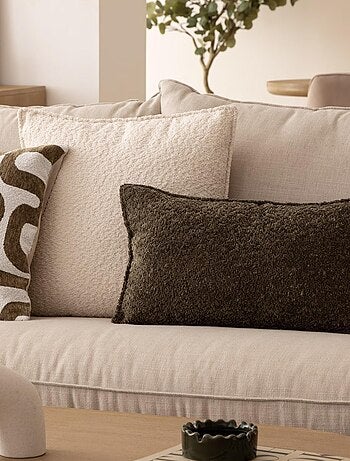 Coussin déhoussable bouclette rectangle