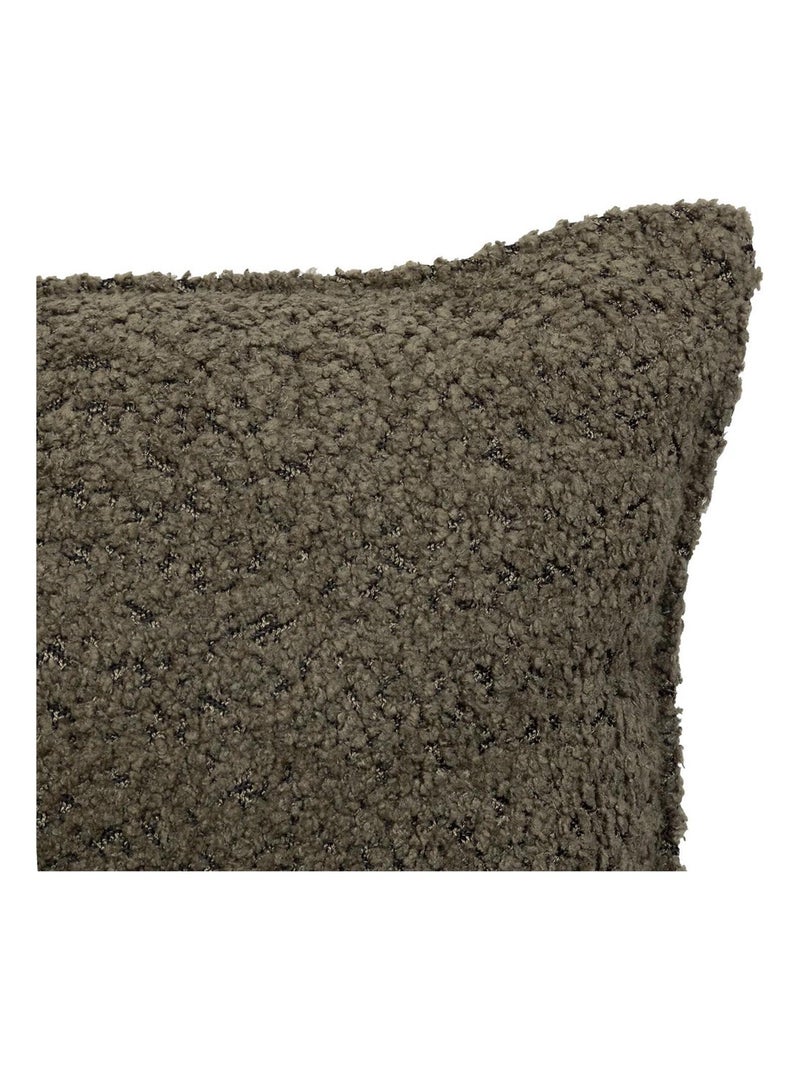 Coussin déhoussable bouclette rectangle Kaki - Kiabi