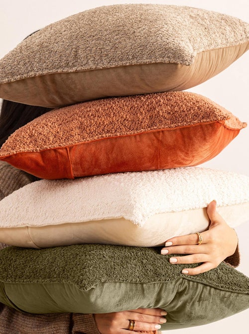Coussin déhoussable bouclette rectangle - Kiabi