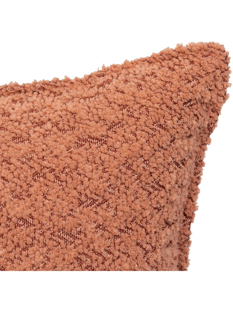 Coussin déhoussable bouclette rectangle Terracotta - Kiabi