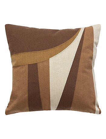 Coussin déhoussable brodé design