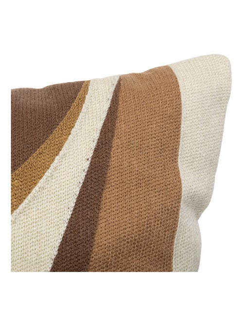 Coussin déhoussable brodé design - Kiabi