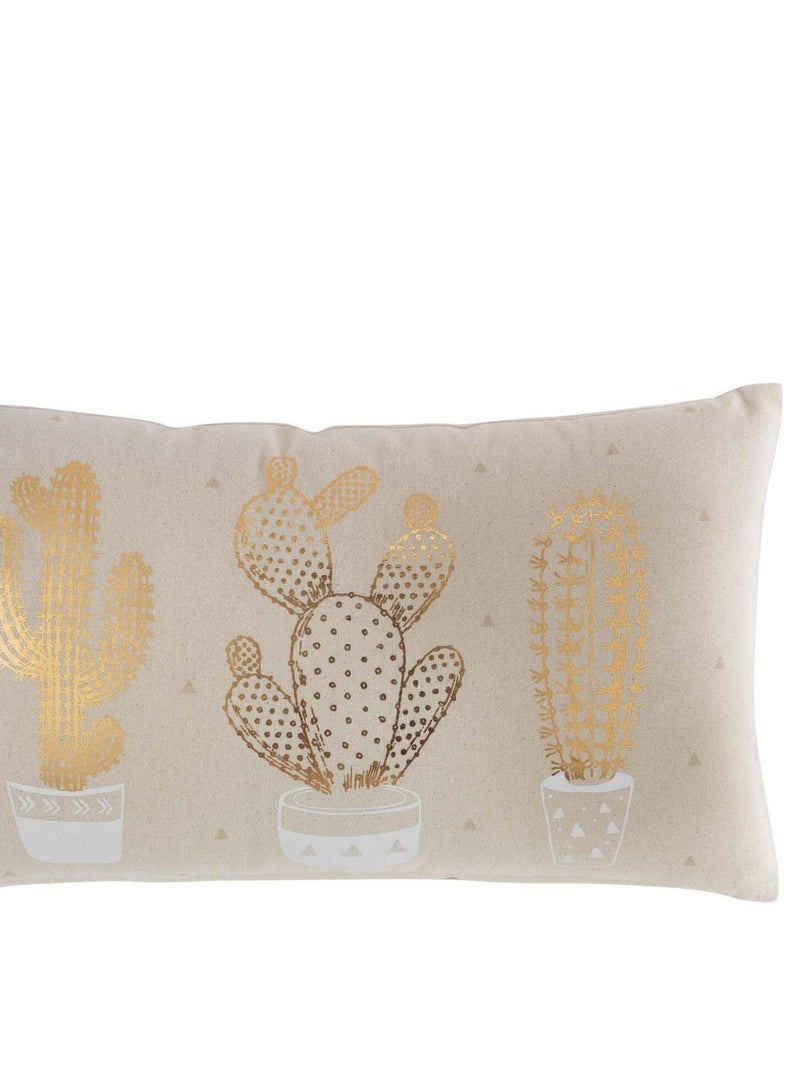 Coussin déhoussable Cactus Beige - Kiabi