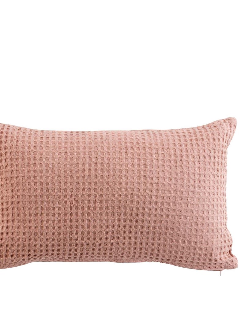 Coussin dehoussable Collection Gaufrettes Rose - Kiabi