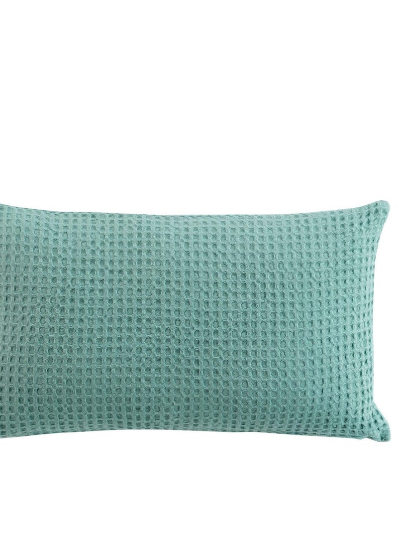 Coussin dehoussable Collection Gaufrettes Vert clair - Kiabi