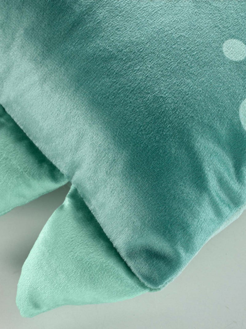 Coussin Déhoussable Compressé 40 x 40 cm – Velours Imprimé – Dessin Placé "Dina" Vert - Kiabi