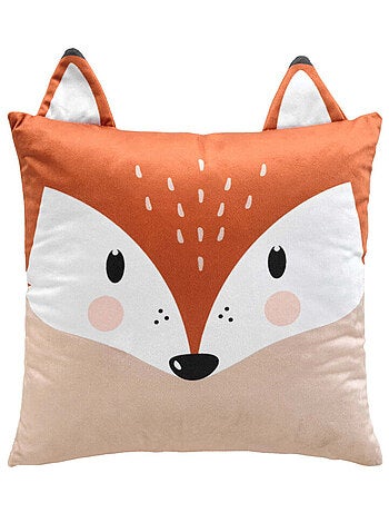 Coussin Déhoussable Compressé 40 x 40 cm – Velours Imprimé Enfant – Dessin Placé "Roxy