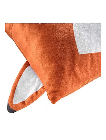 Coussin Déhoussable Compressé 40 x 40 cm – Velours Imprimé Enfant – Dessin Placé "Roxy