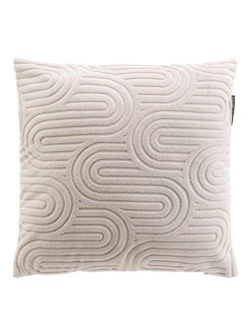 Coussin dehoussable compresse 45 x 45 cm velours devore pila Sans - Kiabi