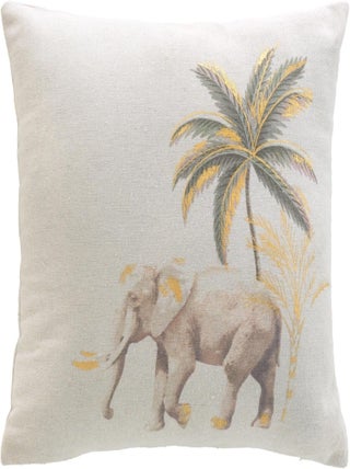 Coussin Déhoussable Compressé 45x45 cm Polycoton Imprimé Métallisé WILLO