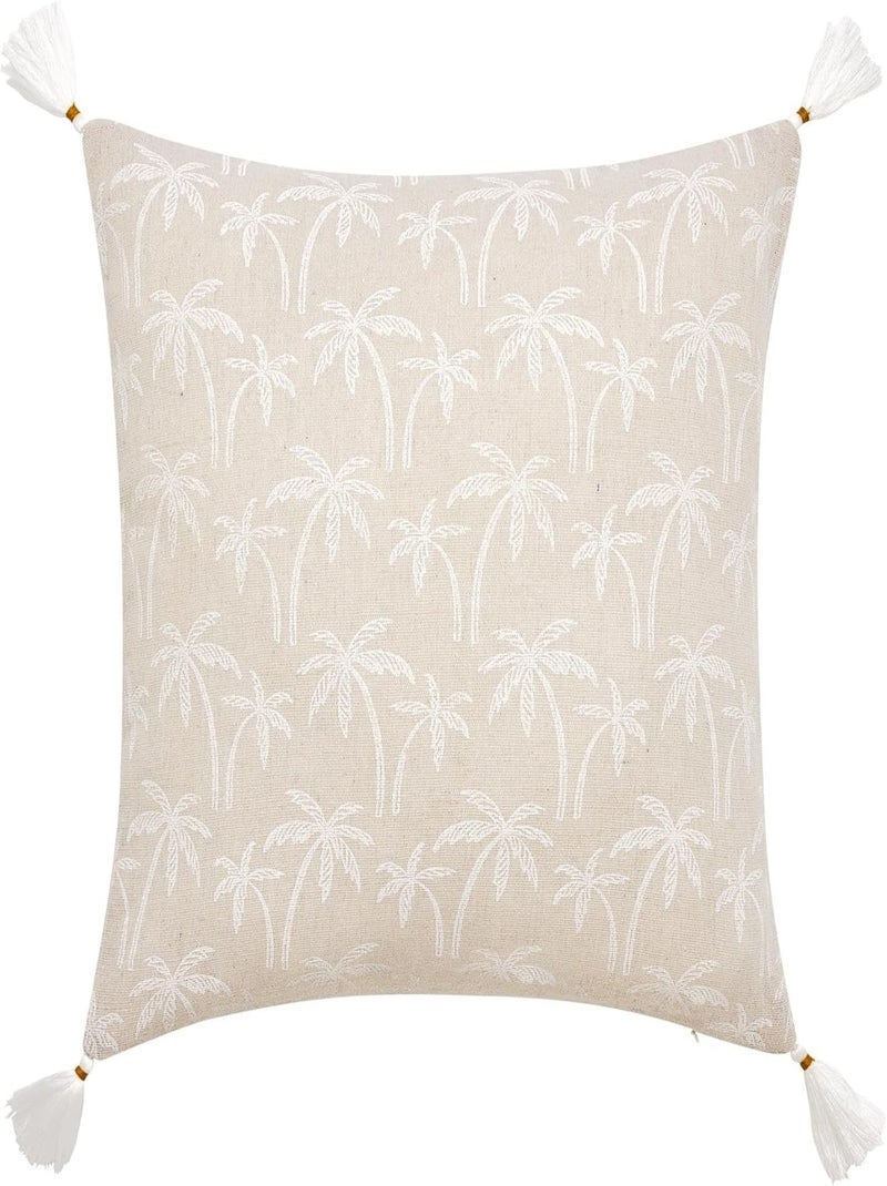 Coussin Déhoussable Compressé 45x45 cm Polycoton Imprimé SAHARIS Beige - Kiabi