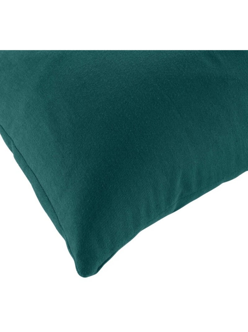 Coussin dehoussable coton/polyester recycle Twily Vert émeraude - Kiabi