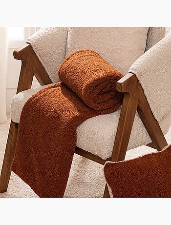 Coussin à bouclettes format carré