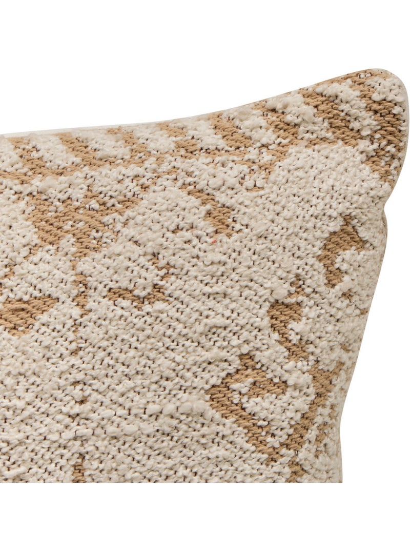 Coussin déhoussable en bouclette OZEL Ivoire - Kiabi