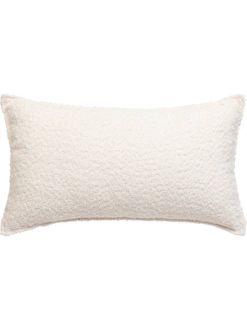 Coussin déhoussable en bouclette SOANA Ivoire - Kiabi
