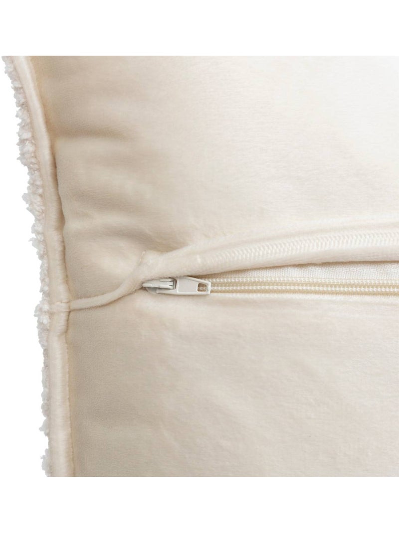 Coussin déhoussable en bouclette SOANA Ivoire - Kiabi