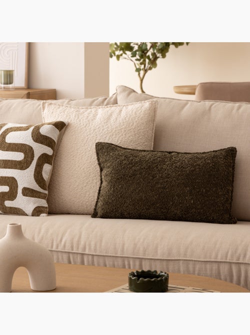 Coussin déhoussable en bouclette SOANA - Kiabi
