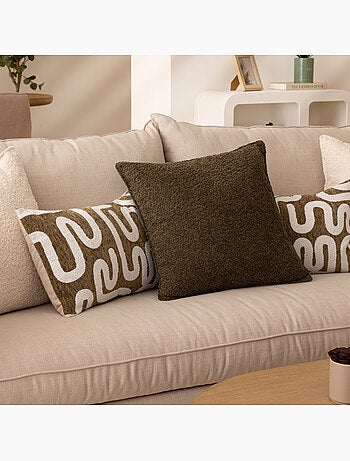 Coussin déhoussable en bouclette SOANA