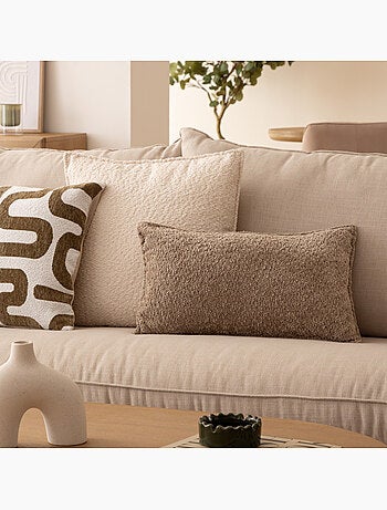 Coussin déhoussable en bouclette SOANA