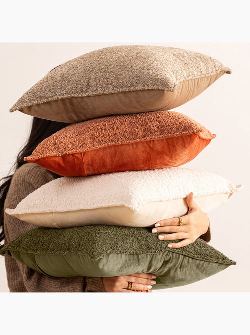 Coussin déhoussable en bouclette SOANA - Kiabi