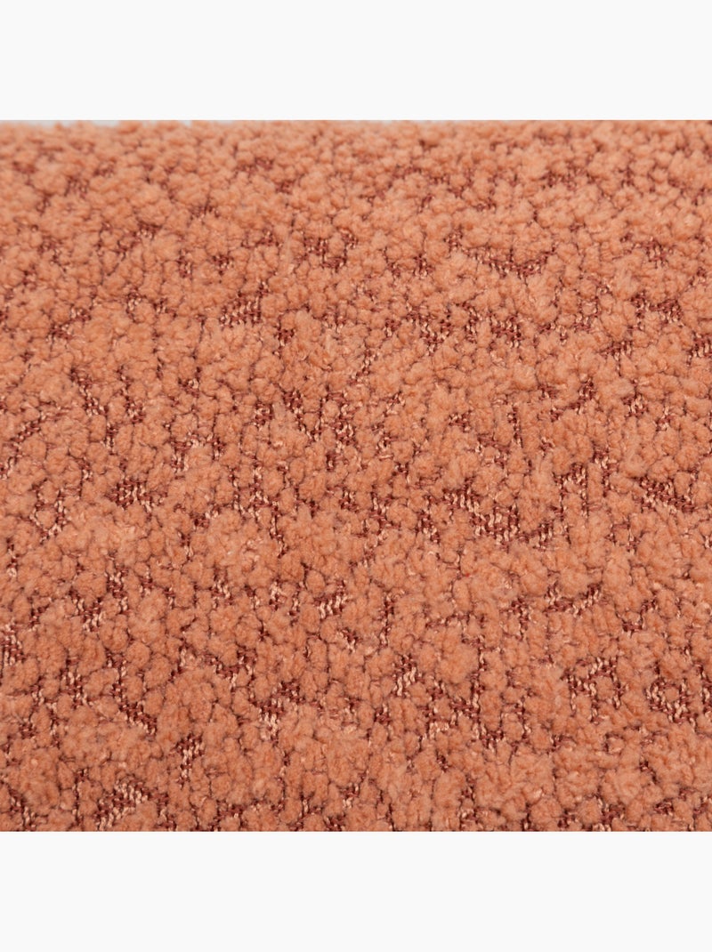 Coussin déhoussable en bouclette SOANA Terracotta - Kiabi