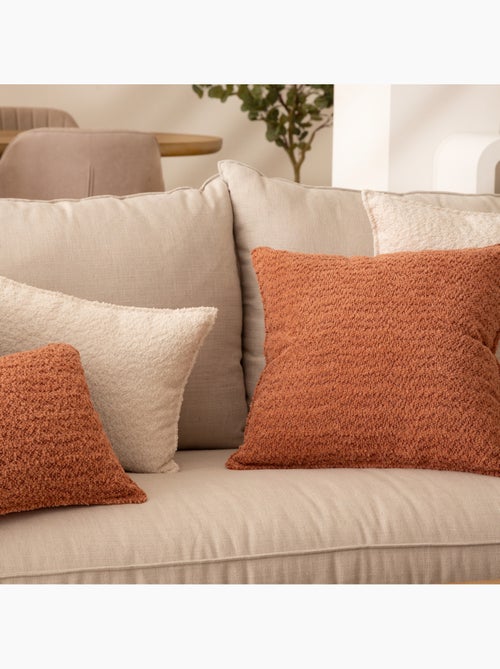 Coussin déhoussable en bouclette SOANA - Kiabi