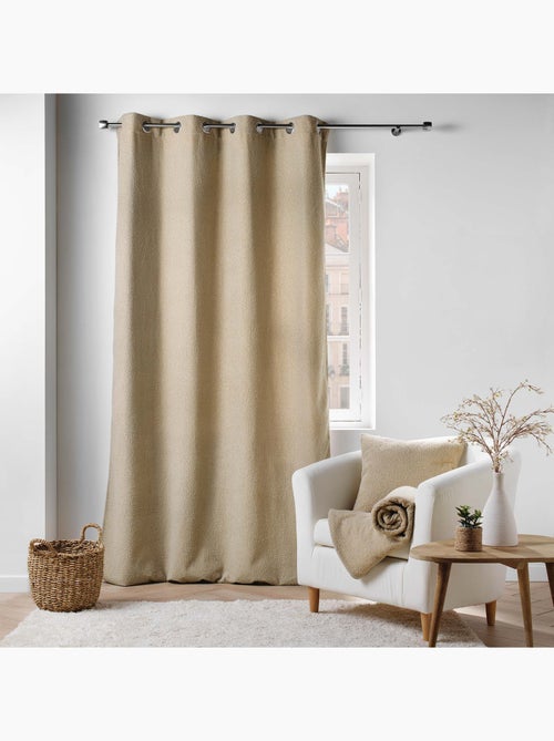 Coussin déhoussable en bouclette unie - Kiabi