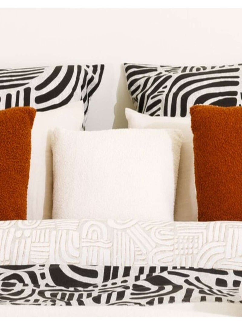 Coussin déhoussable en bouclette unie JAIKO Ivoire - Kiabi