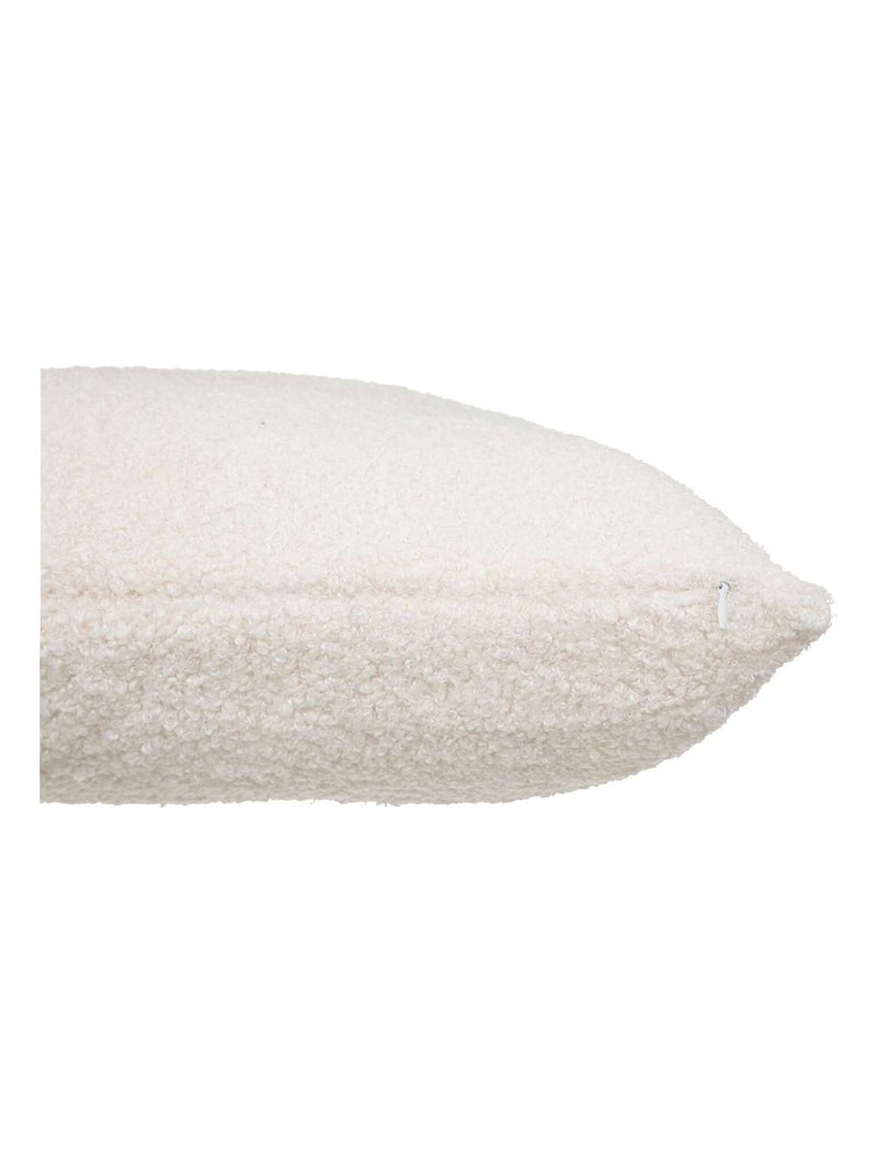 Coussin déhoussable en bouclette unie JAIKO Ivoire - Kiabi
