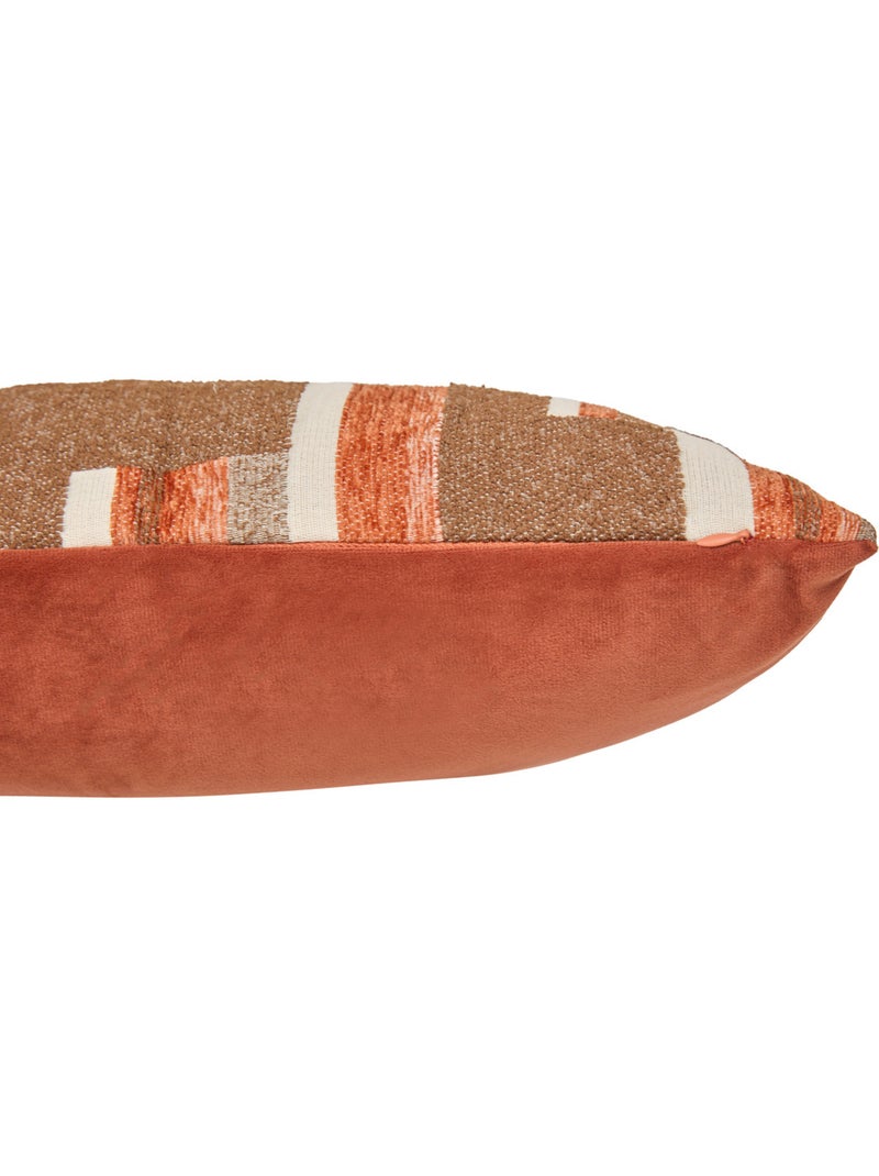 Coussin déhoussable en chenille CALIX Ambre - Kiabi