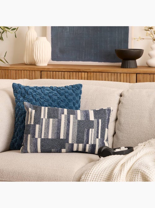 Coussin déhoussable en chenille CALIX - Kiabi